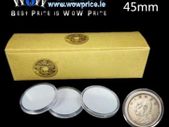 0556 20Pcs 45mm Round Clear Plastic Coin Holder Capsules 20/ 25/ 30/ 35/ 40mm