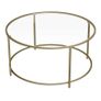Round Coffee Table, Living Room Table with Steel Frame, Salon Table, Side Table, Pearl White/Slate Grey Image 10