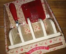 NEW Toast gift sets, bread holder, knife, and stamp for toast