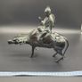 Antique Chinese Bronze of Lohan Seated On An Ox 19th Century Image 5