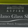 Sabichi Aspire Milane Glass Shelf. Wall mounted tempered glass shelf with chrome plated fixtures. Product code: 102010. Image 3