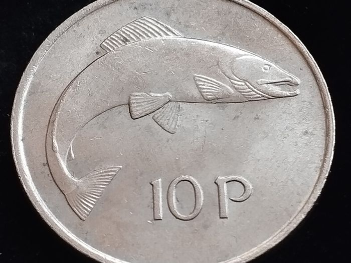 Ireland - 1969 - 10 Pence - Salmon - High Grade - KM.23 - [2203]