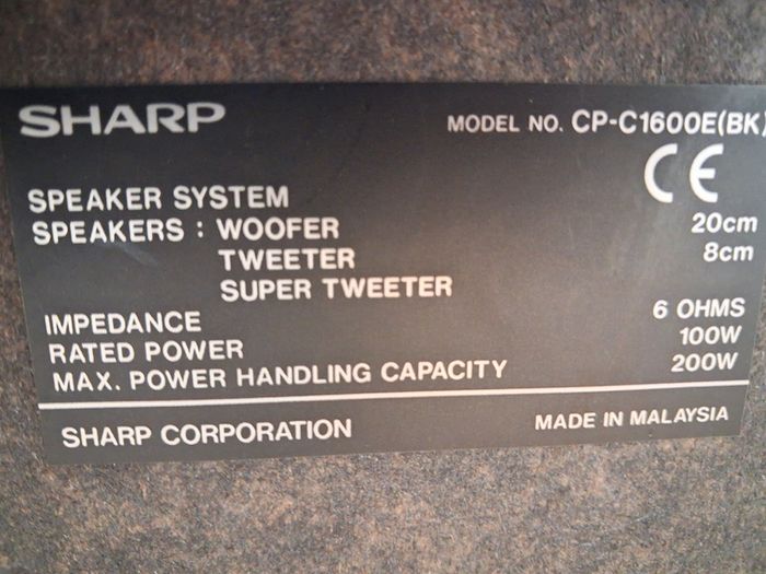 sharp large powerful speakers and stands