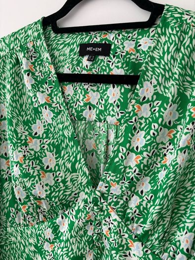 ME+EM Green Floral Fabric Dress