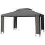 Gazebo with String Lights Anthracite 3x4 m Image 5