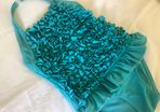 Stunning retro inspired flowery turquoise swimsuit Marks and Spencers 5 6