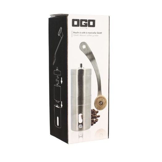 Ogo Living Stainless Steel Isaak Hand Crank Coffee Grinder