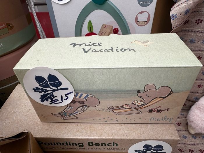 Maileg Mouse - Beach Deckchair Set