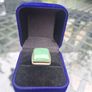 Vintage Sterling 925 Silver Ladies Ring with a square-cut Green Gemstone Image 4