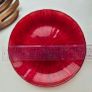 Meadows & Byrne metallic red textured glass decorative charger plate Image 3