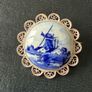 Delft vintage silver brooch Image 2