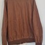 Pull & Bear Tan Leather-Style Bomber Jacket XL / XXL Image 4