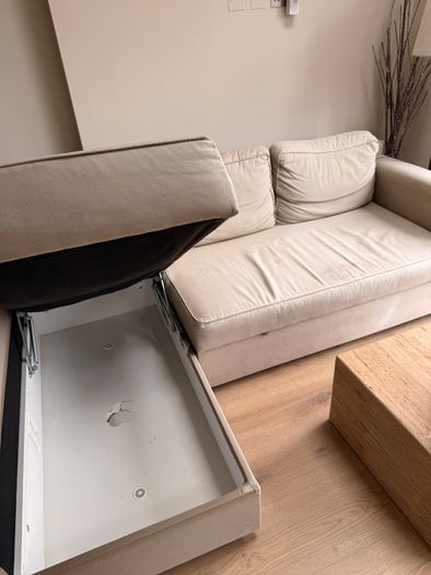 IKEA Manstad corner sofa bed with storage