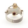 Vintage 925 Sterling Silver Garnet & Amethyst Ring Image 4