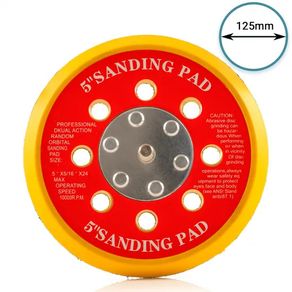 Glass Polish 12702 Dual Action Sanding Pad, DA Hook and Loop Sander Backer | 5/16"-24 | 125 mm
