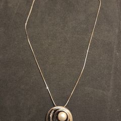 925 Sterling Silver and Pearl Necklace