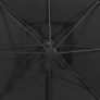 Cantilever Umbrella with Double Top 300x300 cm Black Image 4