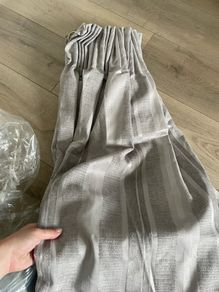 Grey pencil pleat blackout curtains