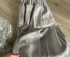 Grey pencil pleat blackout curtains