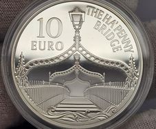 Ireland 2017 Silver Proof The HaPenny Bridge 10 Euro Coin in Original Holder