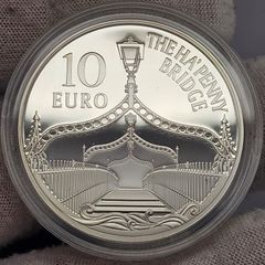 Ireland 2017 Silver Proof The HaPenny Bridge 10 Euro Coin in Original Holder