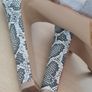 Grey/Snakeprint Platform Heels Image 6