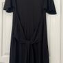 Uniqlo X JW Anderson Knotted Black Midi Dress. Size L. Adjustable Knot Image 4