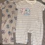 Baby Stitch zip up all in ones 9-12 months Image 2