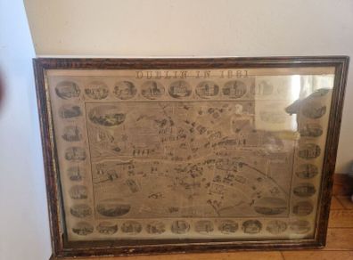 RARE Map of Dublin From 1861