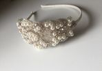 Diamond and Pearl bridal headpiece