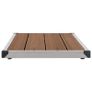Outdoor Shower Tray WPC Stainless Steel 110x62 cm Brown Image 3