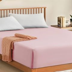 Cotton 300TC Hotel Quantity 30 cm Fitted Bedsheets Blush Pink, Double