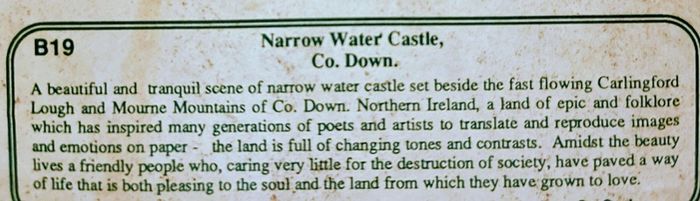 vintage print of Narrow Water Castle