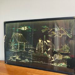 Outstanding batik of Thai country scene probably
