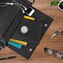 For Samsung Galaxy Tab A9 Tablet Case 360 Rotating PU Leather Cover - Black Image 3