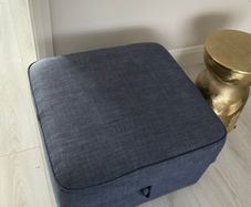Large footstool for storage/ Navy colour