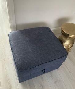 Large footstool for storage/ Navy colour