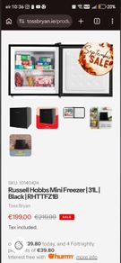 Russell Hobbs Mini Freezer 31L