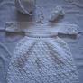 Stunning handmade white christening set 6-12 months Image 5