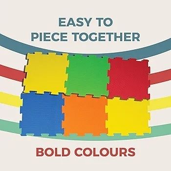 Activo Foam Play Mat 9pcs 29CM x 29CM Large Interlocking Foam Mat for Babies, Toddlers and Kids, Interlocking Soft Play Tiles for Baby Play Room