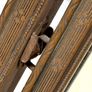 Vintage Carved Wooden Folding Triptych Dressing Mirror Image 4