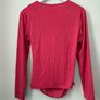 Red Ruched Wrap Front Top Long Sleeves Size S! Image 3