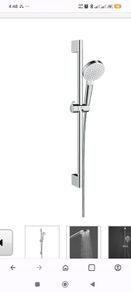 Hansgrohe Crometta Vario EcoSmart Shower Kit Chrome White