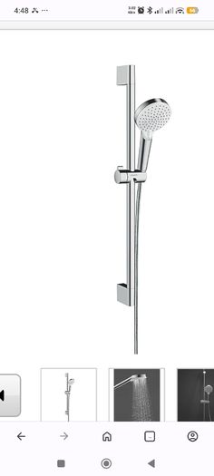 Hansgrohe Crometta Vario EcoSmart Shower Kit Chrome White