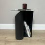 Black metal Side table with storage Image 2