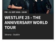 Westlife - 4x Standing Tickets