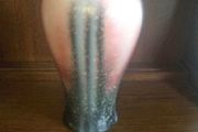 Vintage 1950s Slyvac black &amp; Pink  large pottery vase
