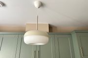 Modern cream and frosted glass pendant light/lamp Ikea