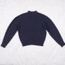 Theory Navy Blue Quarter Zip High Neck Knit 100% Cashmere Sweater Jumper Size S Image 7
