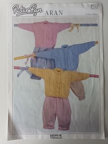 Knitting Pattern - Child's Sweater & Cardigan - Aran